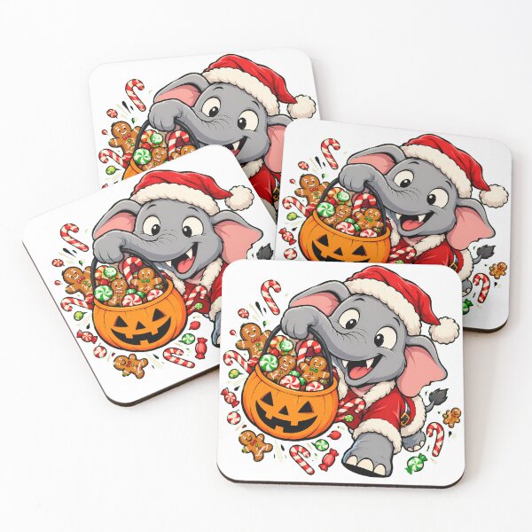Item preview, Halloween Christmas Elephant Santa Spooky Creepmas Mashup designed and sold by nortowelcomics.