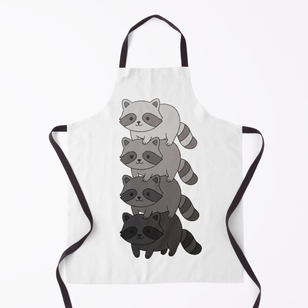 Item preview, Stacked Raccoons – Four Woodland Friends in Shades of Gray designed and sold by AliveStyle.