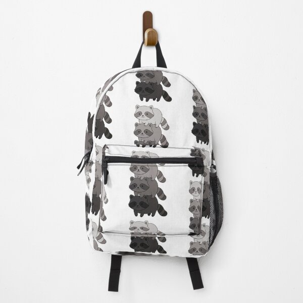 Item preview, Stacked Raccoons – Four Woodland Friends in Shades of Gray designed and sold by AliveStyle.