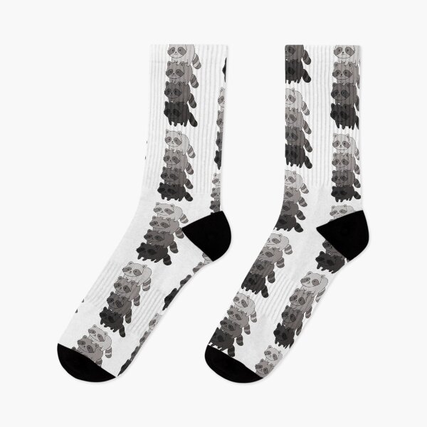 Item preview, Stacked Raccoons – Four Woodland Friends in Shades of Gray designed and sold by AliveStyle.