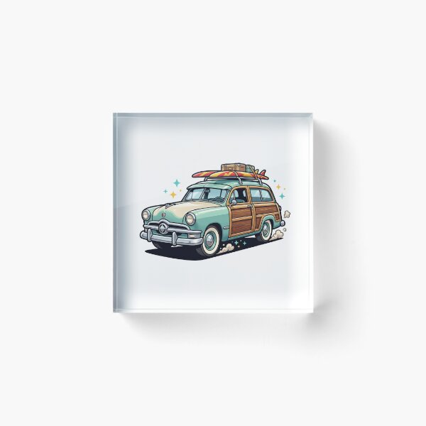 Item preview, Vintage Woodie Station Wagon Surf Sticker designed and sold by Fixnovaguide.
