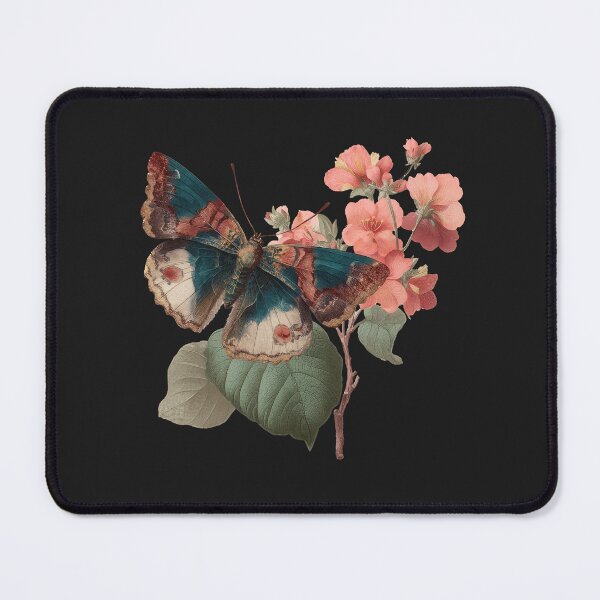 Item preview, Vintage Botanical Butterfly on Blossom Branch designed and sold by ArtFairy38.