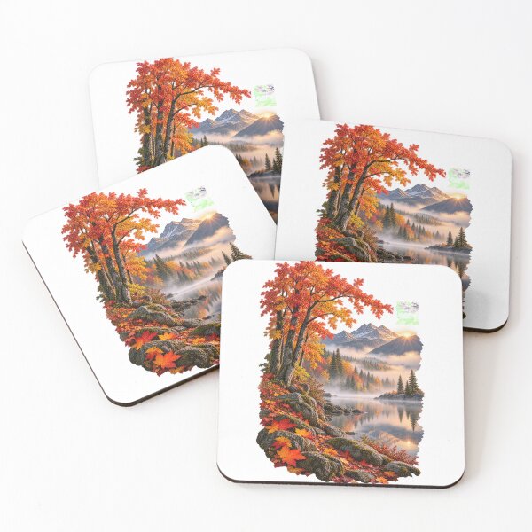 Item preview, Foggy Fall Morning Autumn Mountain Lake Landscape designed and sold by RockitBaby.