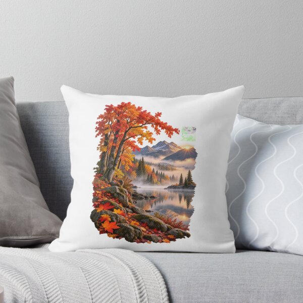 Item preview, Foggy Fall Morning Autumn Mountain Lake Landscape designed and sold by RockitBaby.