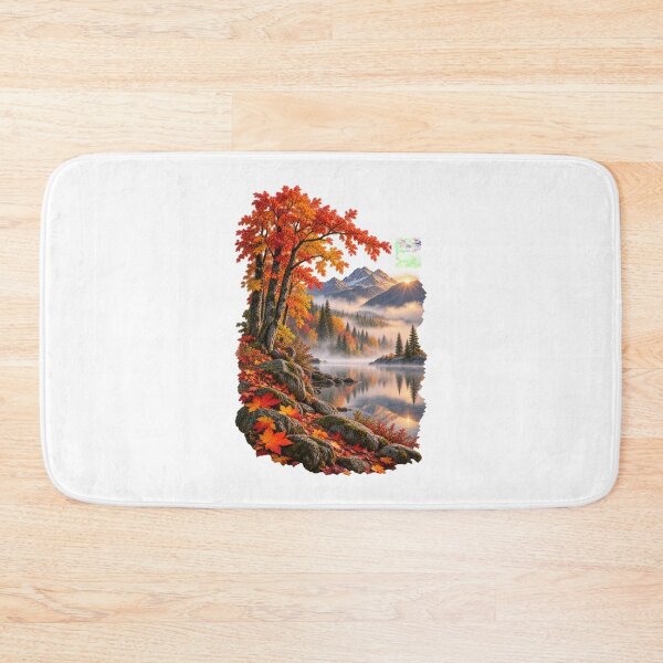 Item preview, Foggy Fall Morning Autumn Mountain Lake Landscape designed and sold by RockitBaby.