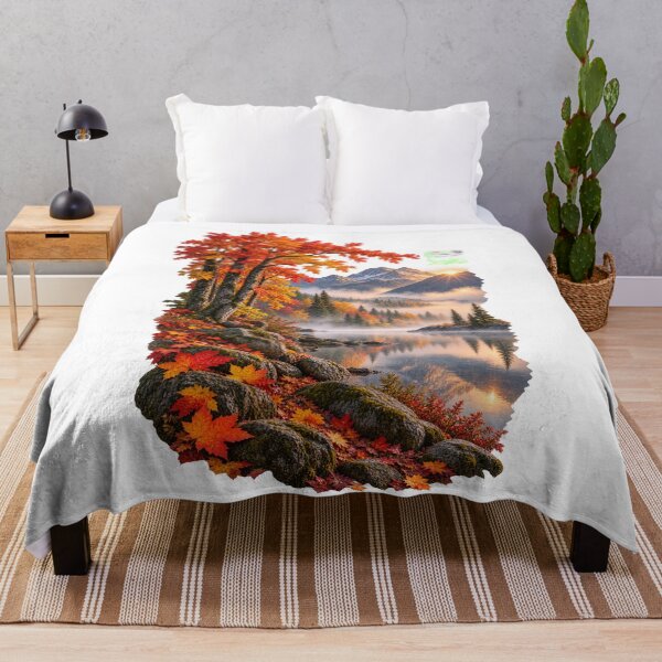 Item preview, Foggy Fall Morning Autumn Mountain Lake Landscape designed and sold by RockitBaby.
