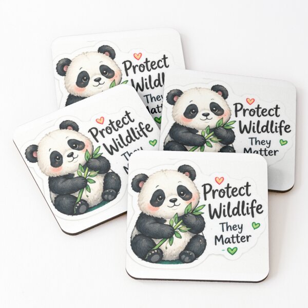 Item preview, Protect Wildlife They Matter – Cute Panda Animal Sticker designed and sold by LearnFunStore.