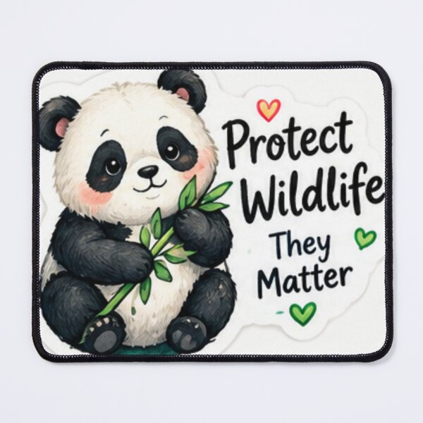 Item preview, Protect Wildlife They Matter – Cute Panda Animal Sticker designed and sold by LearnFunStore.
