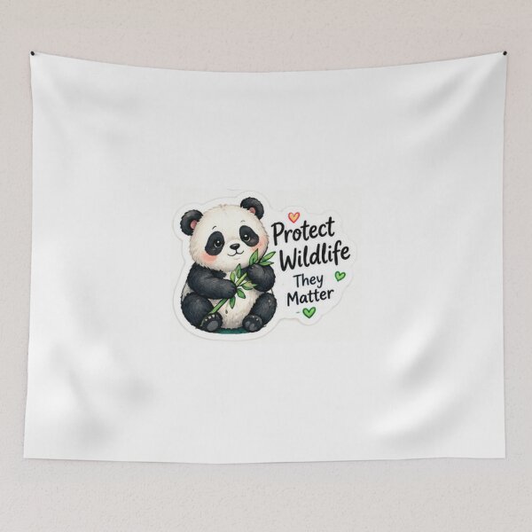 Item preview, Protect Wildlife They Matter – Cute Panda Animal Sticker designed and sold by LearnFunStore.