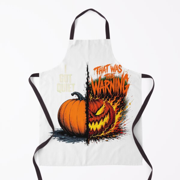 Item preview, Quiet Warning Halloween Pumpkin Grungy Edgy Horror designed and sold by nortowelcomics.