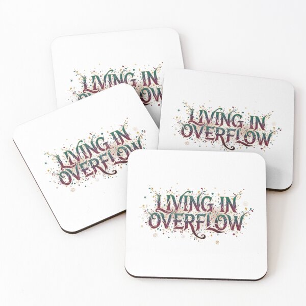 Item preview, Living in Overflow | Faith Abundance Typography designed and sold by Brand Uno Studio.