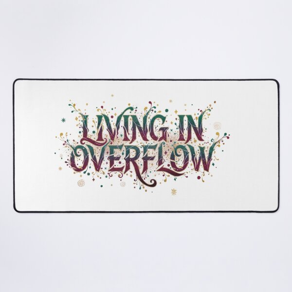 Item preview, Living in Overflow | Faith Abundance Typography designed and sold by Brand Uno Studio.