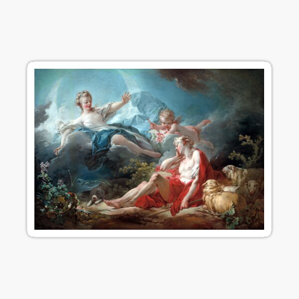 Jean-Honoré Fragonard Diana and Endymion Sticker
