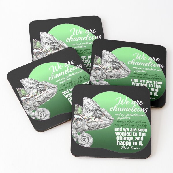 Item preview, We Are Chameleons And Our Partialities Change Place - Mark Twain Quote designed and sold by Vibe-Vary.
