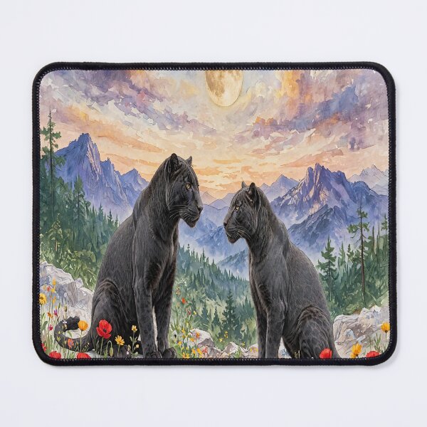 Item preview, floral panther art designed and sold by Dhiraaj.
