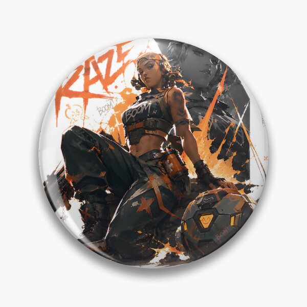 Item preview, Valorant Raze Graffiti Explosion Art Featuring BOOM Duelist Gaming Poster designed and sold by The Envious Kids.