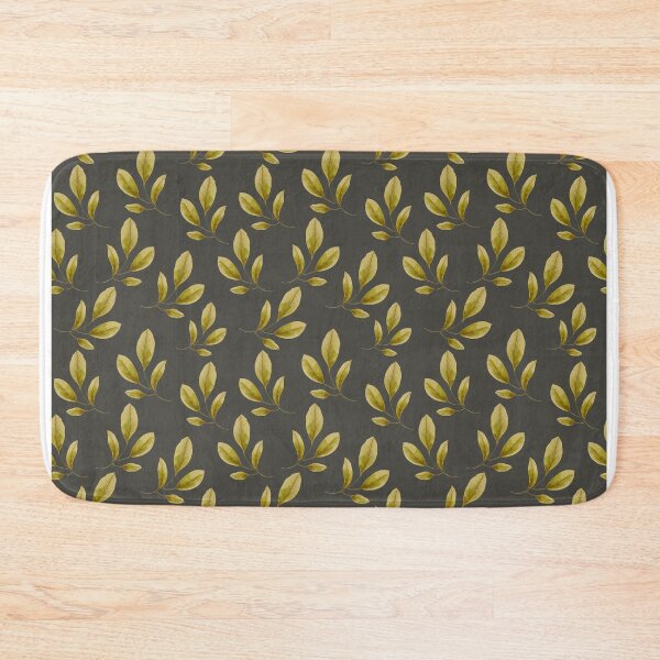 Item preview, Olive Gold Leaf Seamless Pattern designed and sold by ArtFairy38.