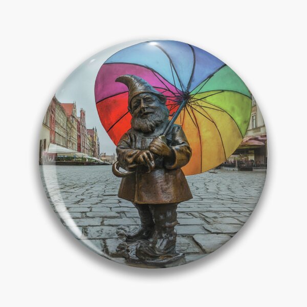 Item preview, Gnome With Umbrella Art Print – Rainy Day Gift, Poland Travel Decor designed and sold by Purrfecta.