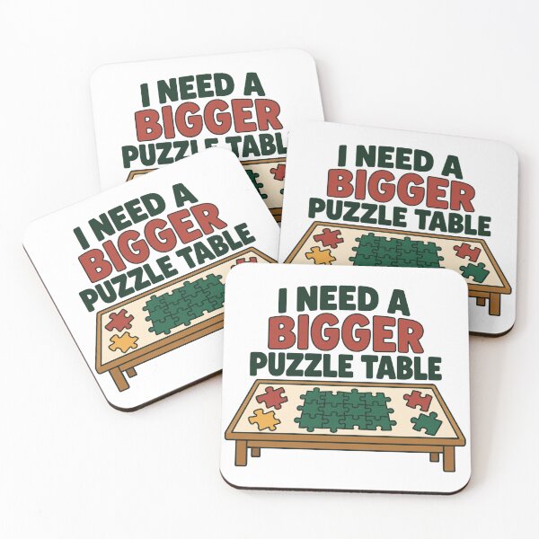 Item preview, I Need A Bigger Puzzle Table Puzzler Humor designed and sold by DreamLayerStudio.