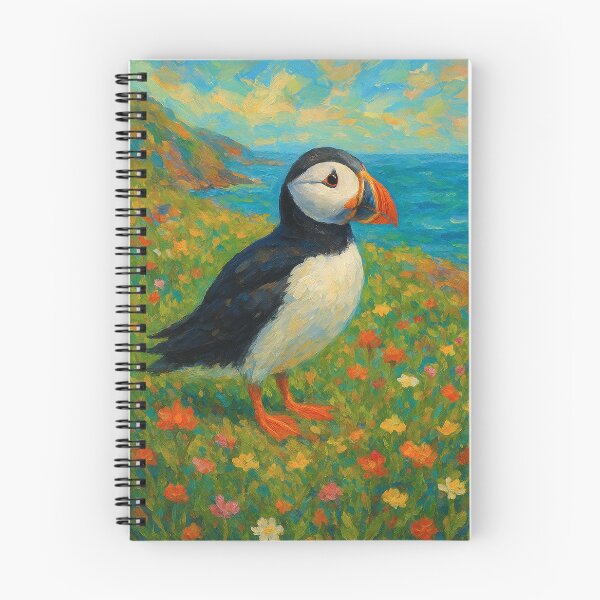 Item preview, Puffin Painting – Charming Seabird by the Ocean designed and sold by GalleryKauffeld.