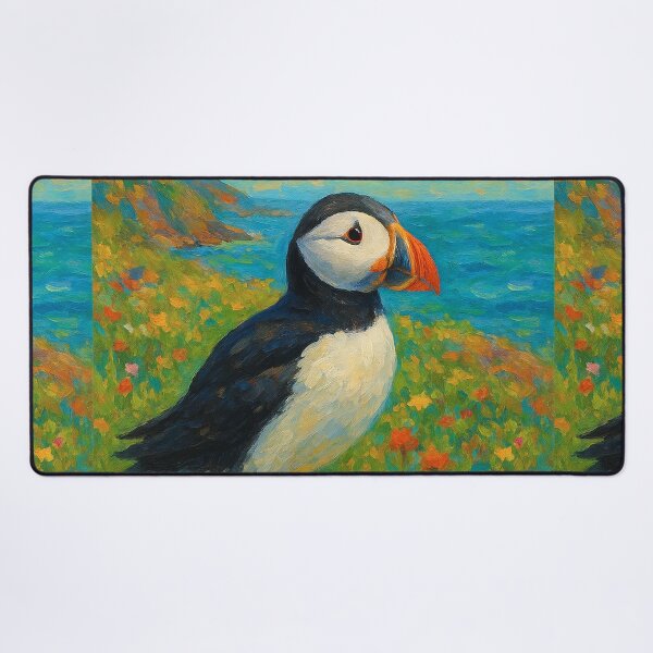 Item preview, Puffin Painting – Charming Seabird by the Ocean designed and sold by GalleryKauffeld.