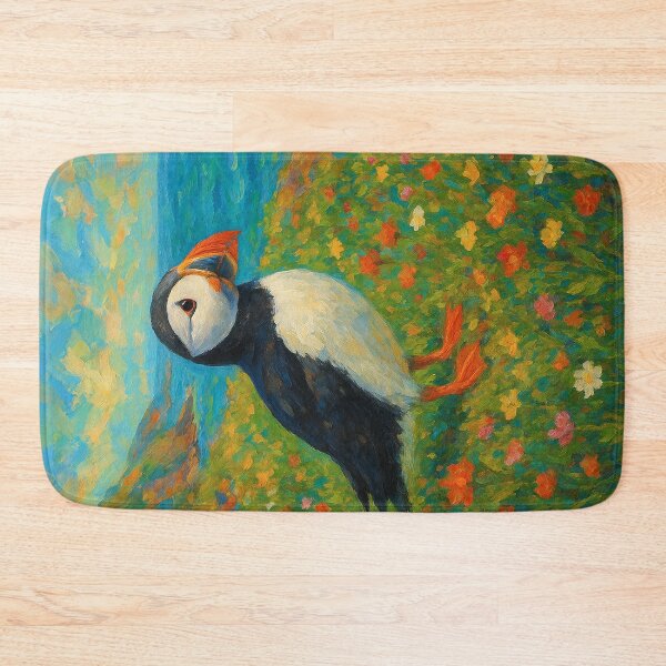 Item preview, Puffin Painting – Charming Seabird by the Ocean designed and sold by GalleryKauffeld.