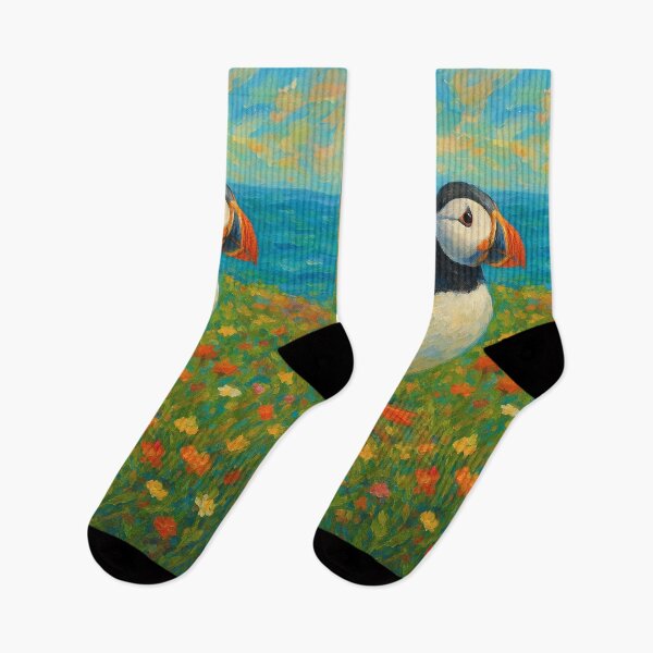 Item preview, Puffin Painting – Charming Seabird by the Ocean designed and sold by GalleryKauffeld.
