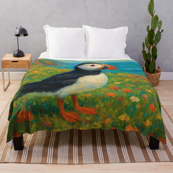 Item preview, Puffin Painting – Charming Seabird by the Ocean designed and sold by GalleryKauffeld.
