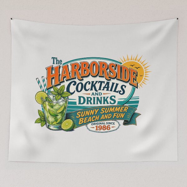 Item preview, Harborside Cocktails Vintage Beach designed and sold by TshirtsOnline-.
