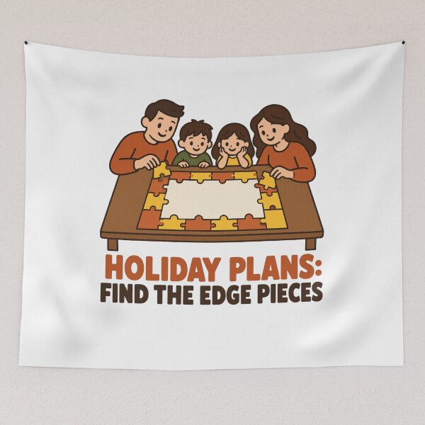 Item preview, Holiday Plans Find The Edge Pieces Family Puzzle designed and sold by DreamLayerStudio.