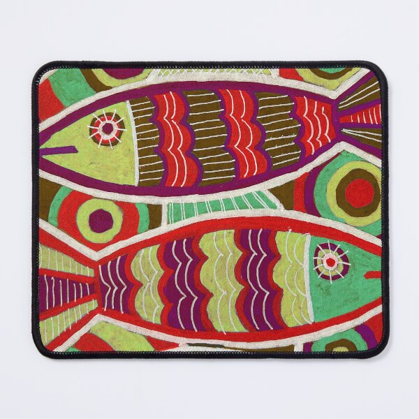 Item preview, Folk Art Sardines in Red and Olive designed and sold by Fani*.