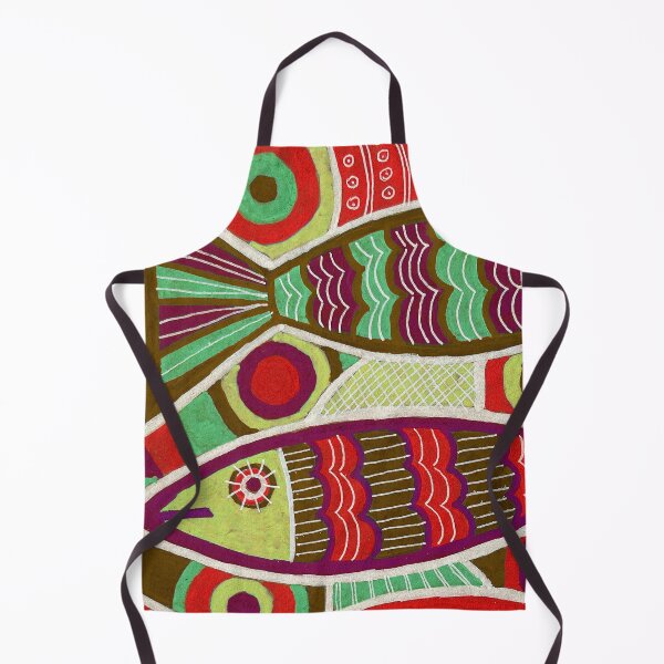 Item preview, Folk Art Sardines in Red and Olive designed and sold by Fani*.