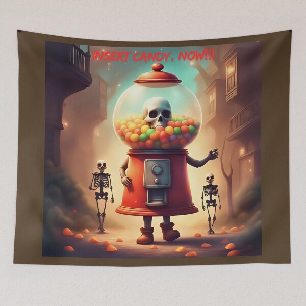 Item preview, Spooky Halloween Gumball Machine Skull Graphic Art designed and sold by soin10s-designs.