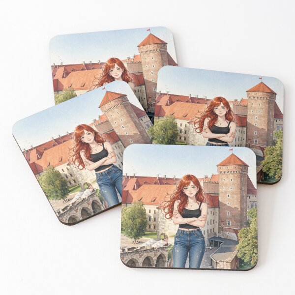 Item preview, Redhead in Krakow Poland - Wawel Castle designed and sold by DibujandoPorfa.