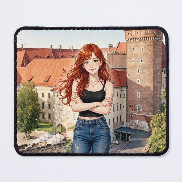 Item preview, Redhead in Krakow Poland - Wawel Castle designed and sold by DibujandoPorfa.
