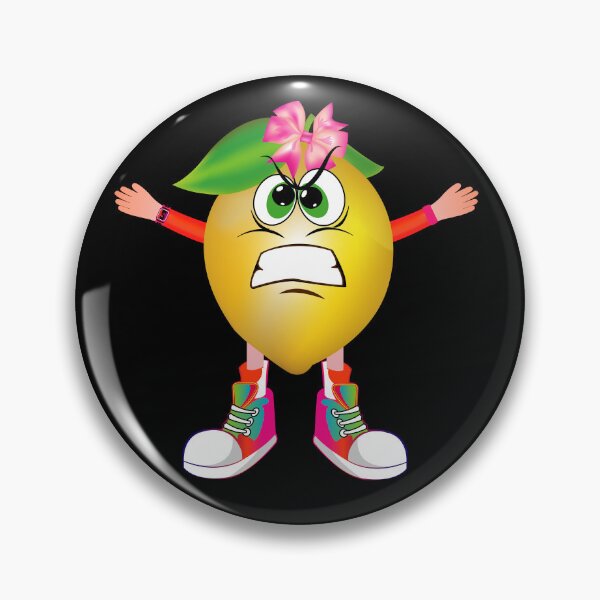 Item preview, Angry Lemon Animated Character Girl Version designed and sold by ExpressiveToon.