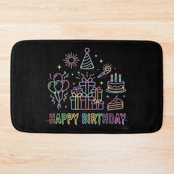 Item preview, Neon Glow Happy Birthday Party Doodles Vibrant Celebration designed and sold by PetalsPaws.