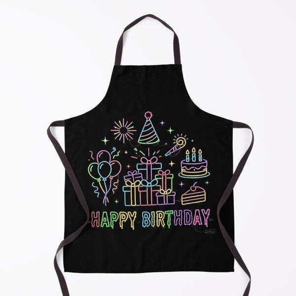 Item preview, Neon Glow Happy Birthday Party Doodles Vibrant Celebration designed and sold by PetalsPaws.