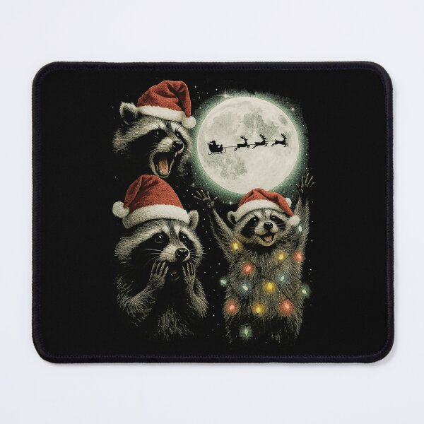 Item preview, Three Raccoons With The Moon Christmas designed and sold by averyfoxdesigns.