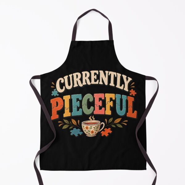 Item preview, Currently Pieceful – Funny Vintage Jigsaw Puzzle Design designed and sold by Scarlett-Goods.