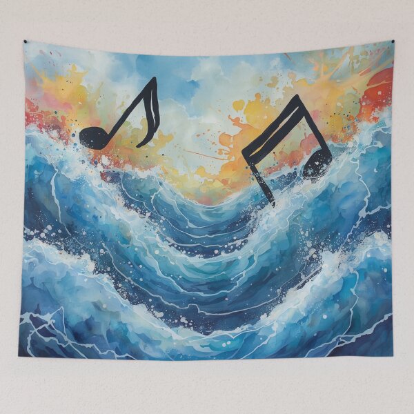Item preview, Ocean Music Notes Comforter & Shower Curtain Set. designed and sold by fbtrisha.