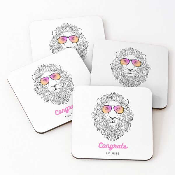 Item preview, Congrats I Guess Cool Lion designed and sold by MamishArt.