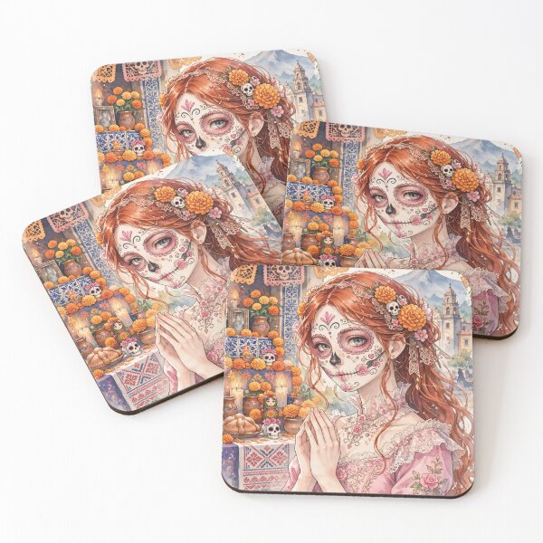 Item preview, Day of the Dead in Mexico | Redhead Catrina designed and sold by DibujandoPorfa.