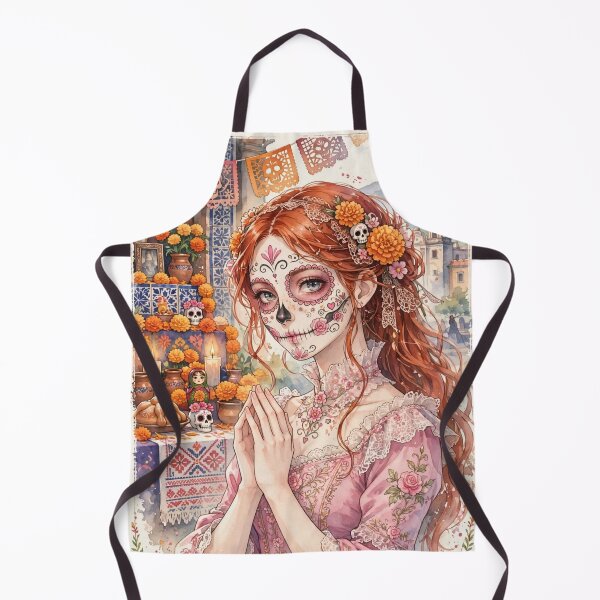 Item preview, Day of the Dead in Mexico | Redhead Catrina designed and sold by DibujandoPorfa.