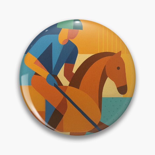Artikelvorschau, Polospieler auf einem Pferd – eine geometrische Illustration. entworfen und verkauft von GalleryKauffeld.