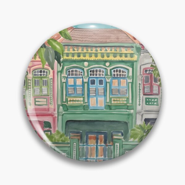 Item preview, Peranakan Shophouses Singapore – Vintage Travel designed and sold by POSTERIOCREW.