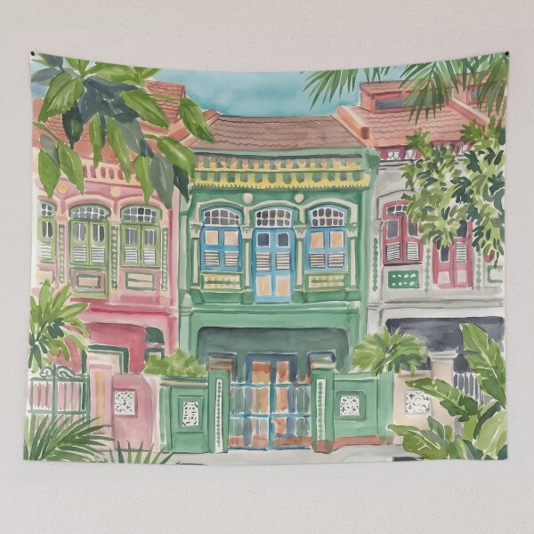 Item preview, Peranakan Shophouses Singapore – Vintage Travel designed and sold by POSTERIOCREW.
