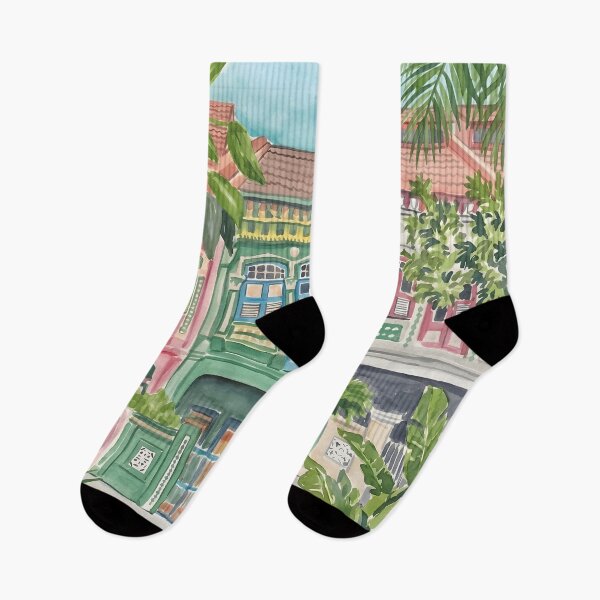 Artikelvorschau, Peranakan-Geschäftshäuser in Singapur – Vintage-Reisen entworfen und verkauft von POSTERIOCREW.