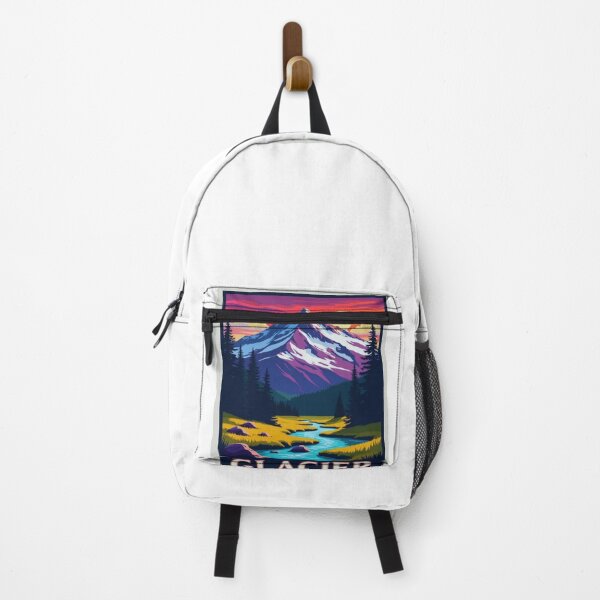 Item preview, Retro Glacier National Park Travel Poster designed and sold by GabeMountainArt.