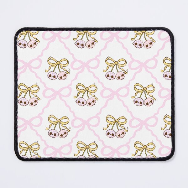 Item preview, Pastel Goth Cherry Skulls & Ribbon Pattern designed and sold by MiaBellaGirl.